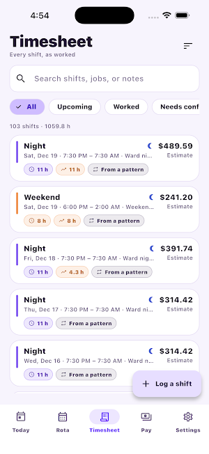 DutyBloom — Shift & Pay Screenshot 2