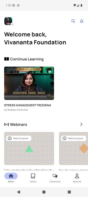 Vivananta Foundation Screenshot 2