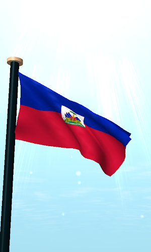 Haiti Flag 3D Free Wallpaper Screenshot 1