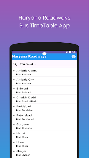 Haryana Roadways Bus Timetable Screenshot 1