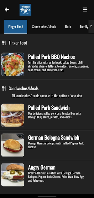 Pappa Bear's Catering Screenshot 2