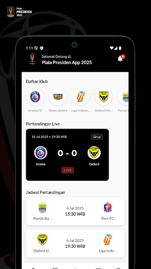 Piala Presiden App 2025 Screenshot 2