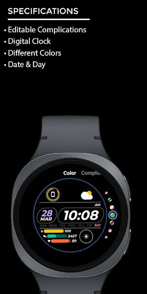 Night 31D - Digital Watch Face Screenshot 3