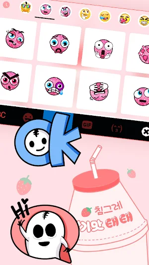 Cute Pink Strawberry Themes Screenshot 2