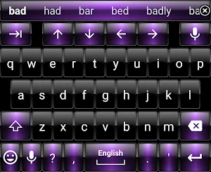 Keyboard Theme Dusk Black Purple Screenshot 2