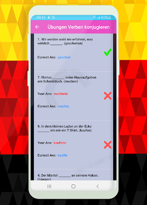 Übungen Verben konjugieren Screenshot 3