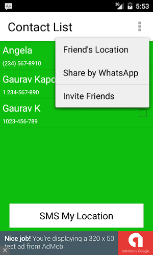 Share Location GPS Map Screenshot 2