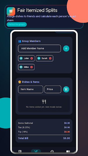 Split Bills and Tips Screenshot 3