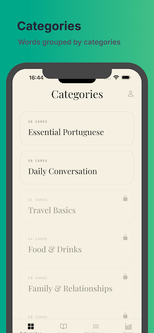 Portuguese Vocabulary Screenshot 2