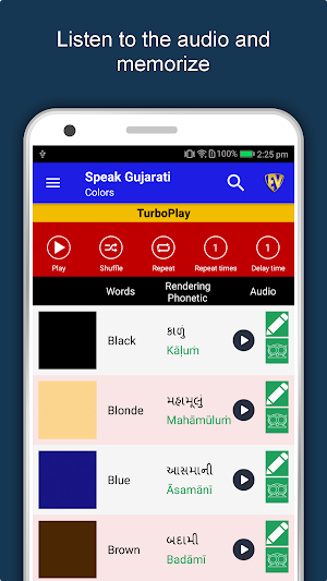 Speak Gujarati : Learn Gujarati Language Offline Screenshot 1