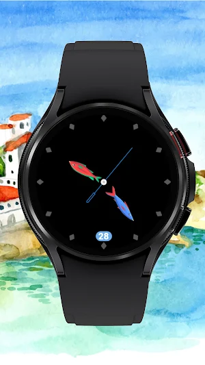 Seaside Village Watch Face Screenshot 1