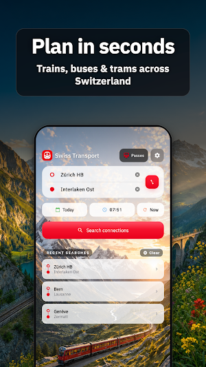 Swiss Transport: Train Times Screenshot 1