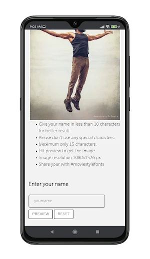 Movie Style Fonts Screenshot 1