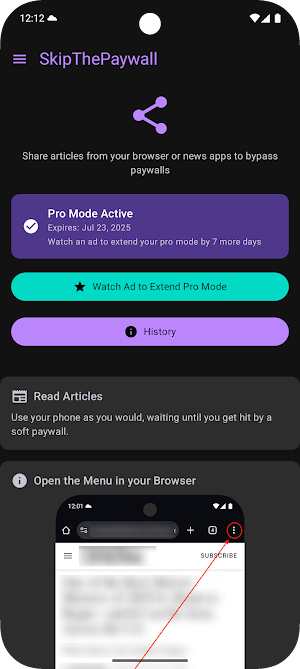 Skip The Paywall Screenshot 0