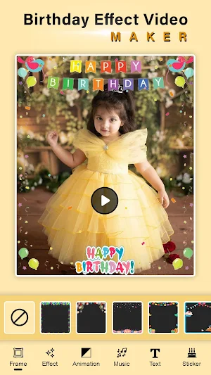 Birthday Photo Video Maker Screenshot 0