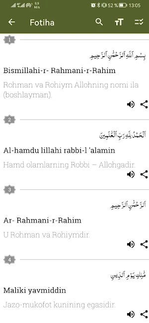 Quroni Karim Ozbek tilida Screenshot 1