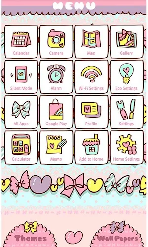 -Minty Ribbon- Theme +HOME Screenshot 1