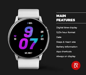 Digital Style Watch Face Screenshot 1