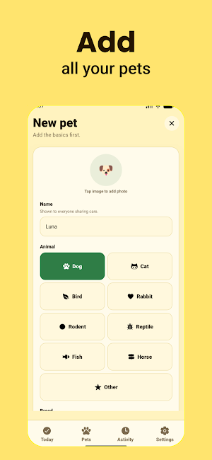 Pet Care Tracker Screenshot 2