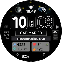 Digital Cosmic Watch face