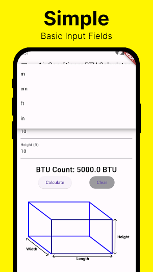Air Conditioner BTU Calculator Screenshot 1