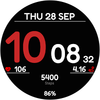 Simple Black watchface Wear OS