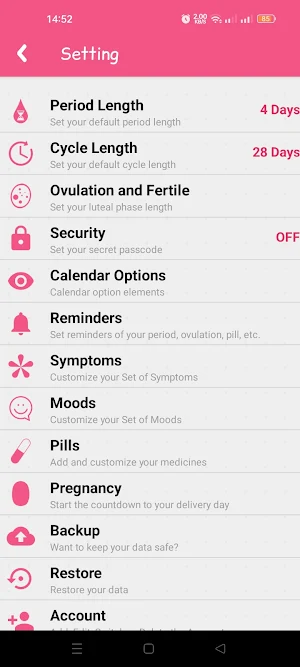Eve Calendar Screenshot 1
