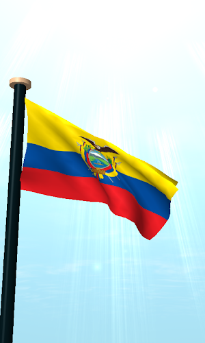 Ecuador Flag 3D Free Wallpaper Screenshot 1