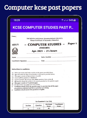 Computer studies Kcse papers. Screenshot 0
