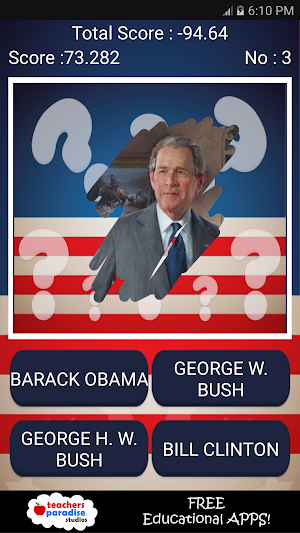 US President Quiz - Presidents Scratch Quiz Game Screenshot 2