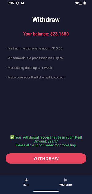 Ad for Cash Screenshot 2