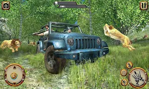 Animal Hunters- Safari Jeep Driving Screenshot 2