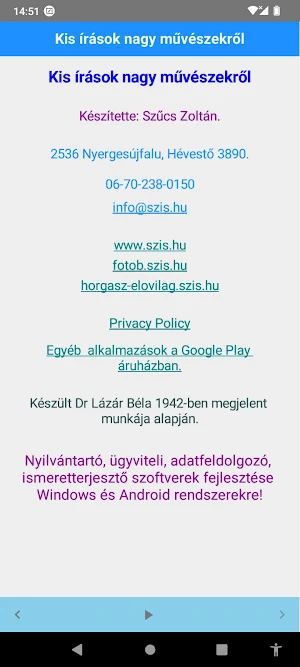 Kis írások nagy művészekről Screenshot 3
