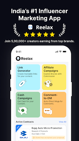 Reelax: Best Influencer App Screenshot 0