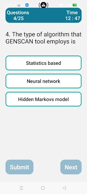 Bioinformatics Quiz Screenshot 2