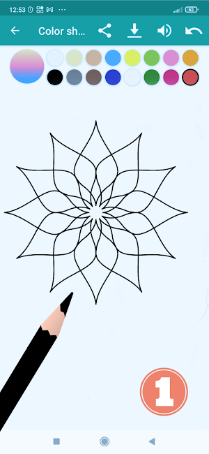 Mandala page: Color By Number Screenshot 1