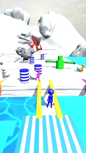 Snowman Run: Snow Race Games Screenshot 1