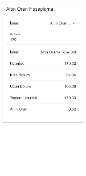 Altın Oran Hesaplama Screenshot 0