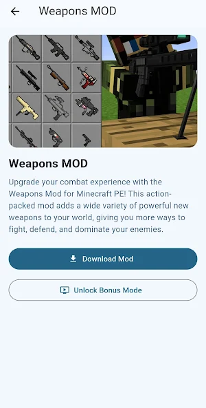 Weapons Mod & Add-On Minecraft Screenshot 1