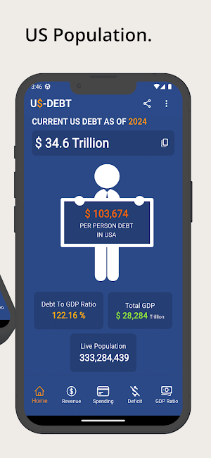 US National Debt Clock App Screenshot 2