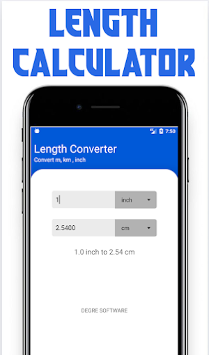 Length Converter meter to inch Screenshot 0