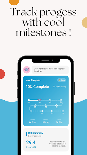 Simple Weight and BMI Tracker Screenshot 1