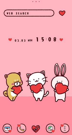 Valentine Friends Theme +HOME Screenshot 0