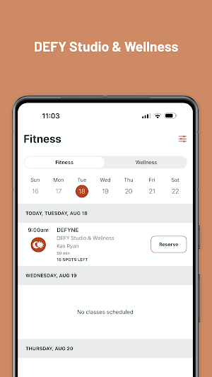 DEFY Studio & Wellness Screenshot 2