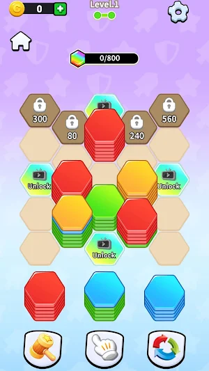 Hexagon Stacking Puzzle Screenshot 2