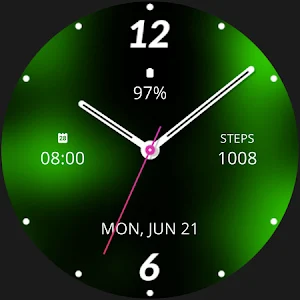 Green Analogue Watch Face Screenshot 3