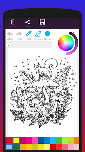 Magical Mushroom Coloring Book Screenshot 0