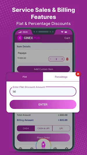 GINEX POS – Salon Billing App Screenshot 1