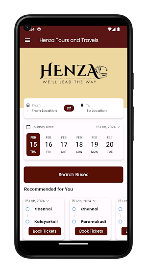 Henza Tours and Travels Screenshot 1