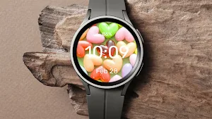 Caramel Hearts - Watch Face Screenshot 1